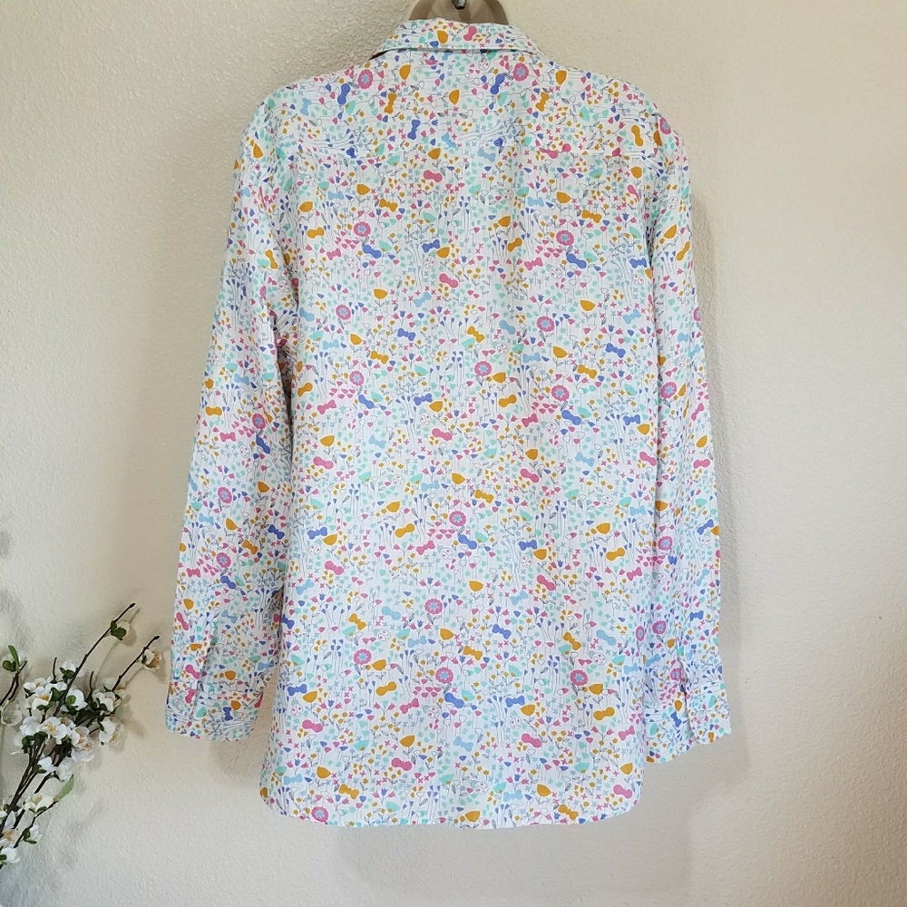 Frank & Eileen EILEEN Multi Color Print Classic Top - Picture 4 of 10